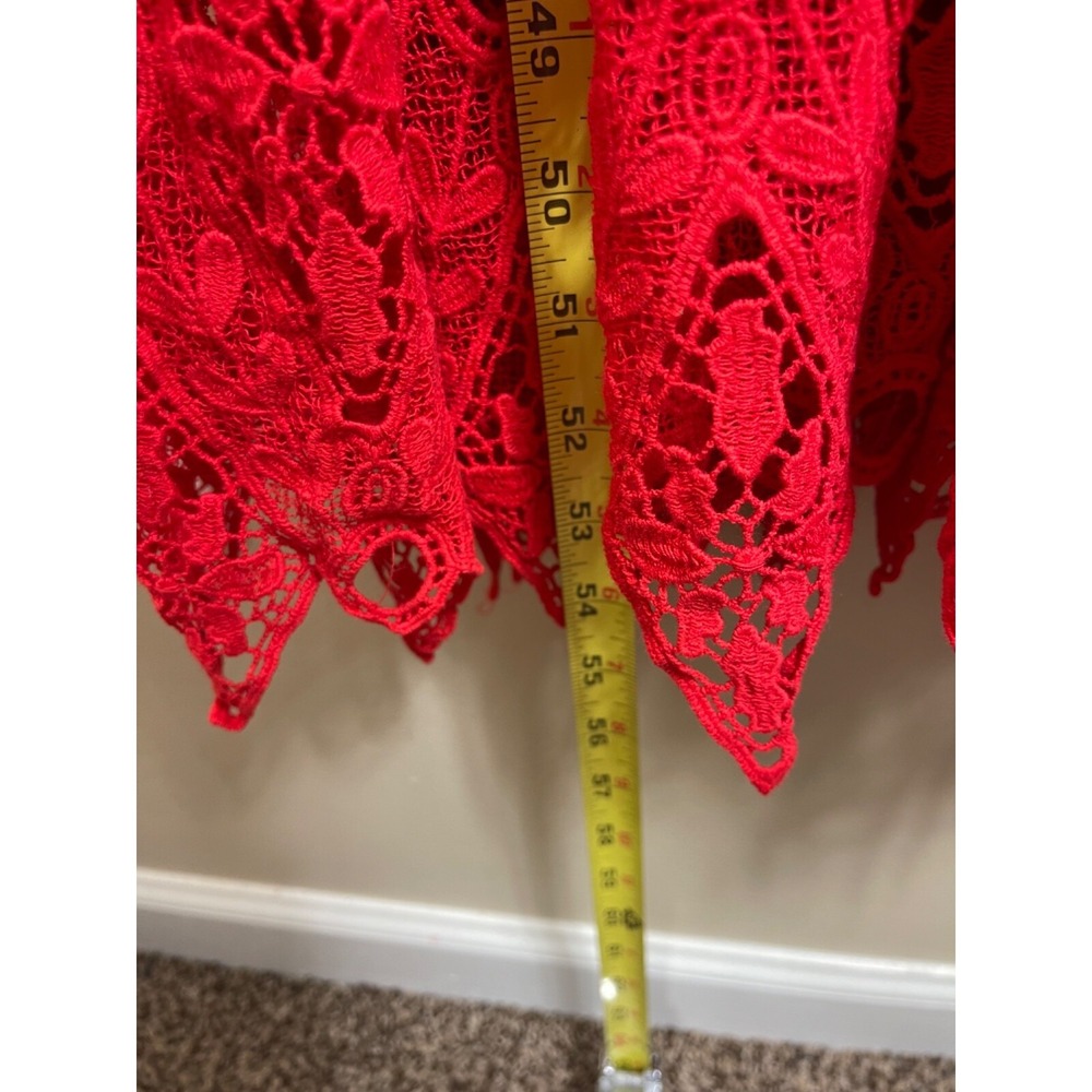 Free People Dress Women's 6 Rhapsody Crochet Lace Boho Fairy Western Maxi Dress - Picture 15 of 16